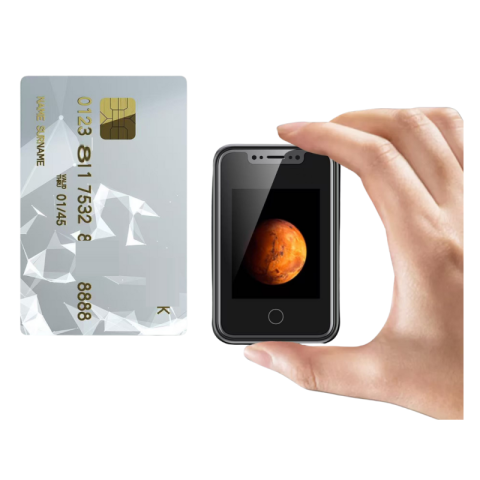 Promo - Micro telefon,  Telefon Mini Portabil 8XR Dual Nano SIM Black