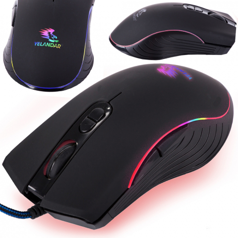 Mouse - Mouse optic cu fir, mouse gaming, RGB