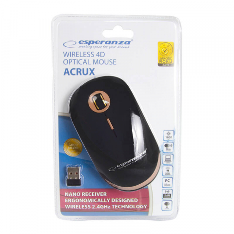 Mouse Fara fir Esperanza EM127 Wireless Mouse Black [1]