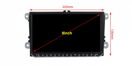 Navigatie ANDROID 9 1GB RAM 16GB ROM vw passat b6 b7 golf 5 6 tiguan polo skoda octavia ECRAN 9 INCH WIFI WAZE YOUTUBE GOOGLE MAPS [1]