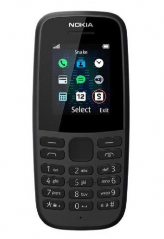 Nokia - Telefon Nokia 105 (GSM) 1.77" 4MB 4MB 2g Dual Sim Black, Telefon cu taste / Telefon seniori