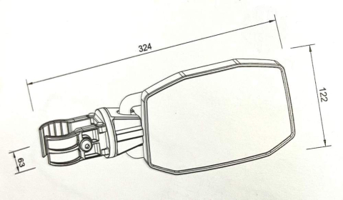 Oglinzi UTV Omologate E24 Can-Am Polaris CFMOTO 1.5”-2” [3]