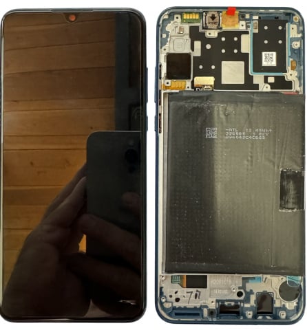 Display-uri si Touchscreen-uri - Original Display Huawei P30 Lite 2019  48mpx Service Pack CU Baterie, Cu Rama Blue