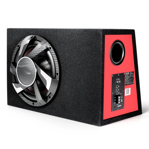 Car Audio - Pachet Subwoofer Auto Activ 30 cm 245W RMS | Amplificator Integrat + Kit Cabluri | Bass Puternic pentru Mașină