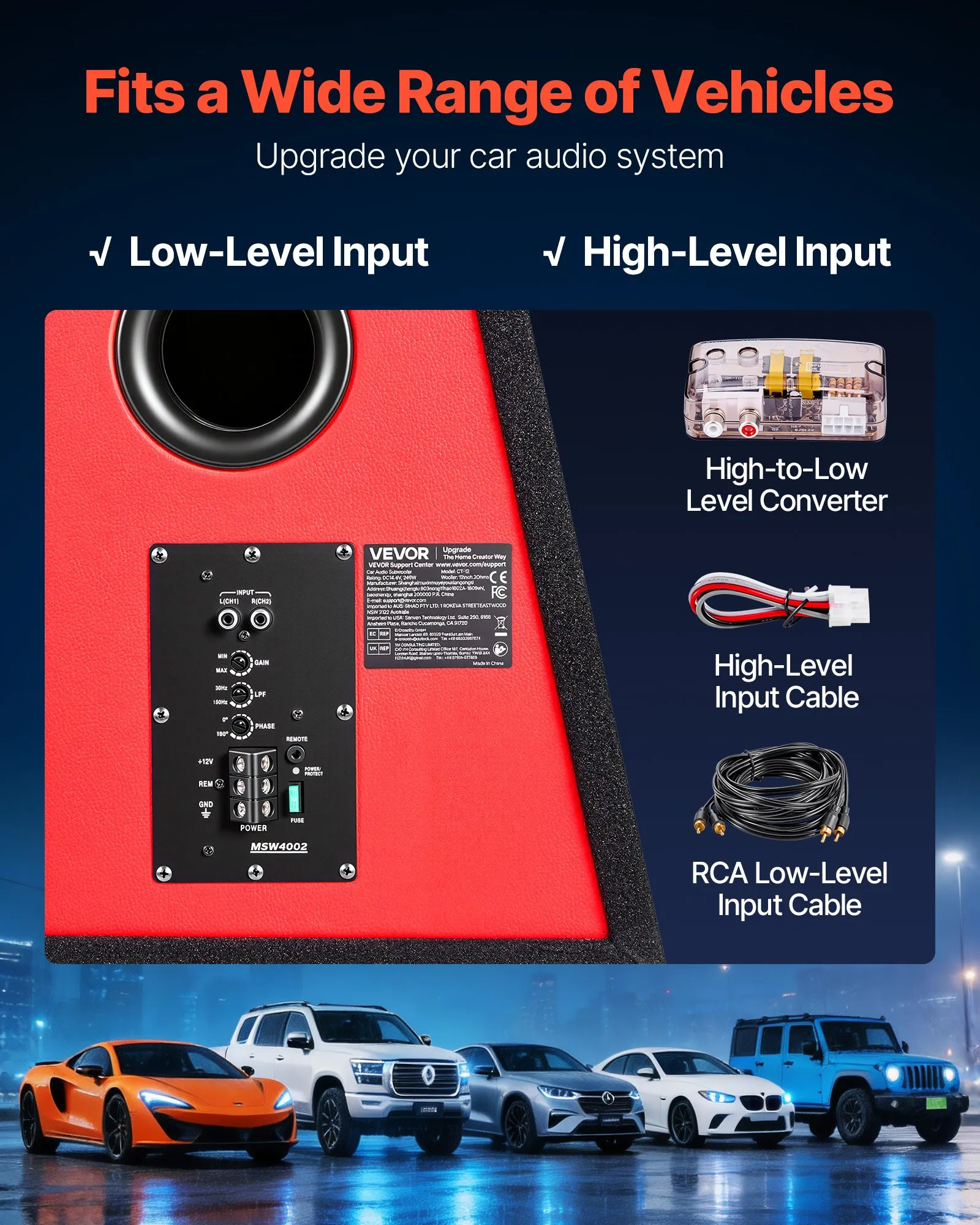 Pachet Subwoofer Auto Activ 30 cm 245W RMS | Amplificator Integrat + Kit Cabluri | Bass Puternic pentru Mașină [3]