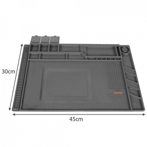 Pad Silicon banc lucru profesional service gsm ,organizator, 30x45cm , negru [8]