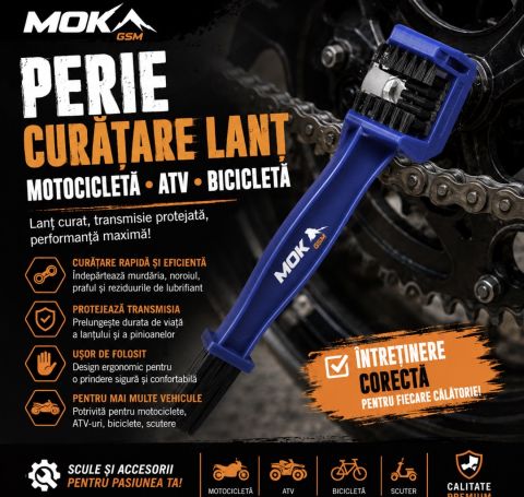 Perie nylon pentru curățarea lanțului moto ATV bicicletă [5]