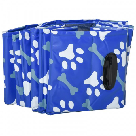 Piscina pentru caini, PVC pliabila, albastru, 140x30 cm [5]