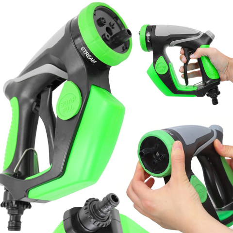 Ingrijire Gazon - Pistol Spălare Auto cu Spumă | Foam Gun pentru Furtun 1/2" | 4 Moduri