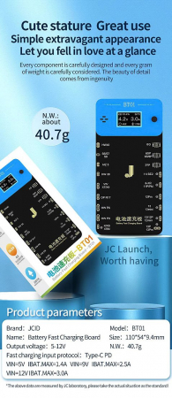 Placa activare incarcare baterii JC BT01, iPhone + Android [5]