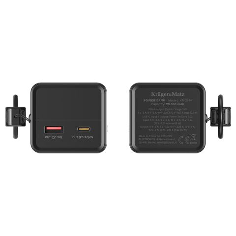 Power Bank Kruger&Matz KM0914 20000 mAh 65W PD USB-C Quick Charge [3]