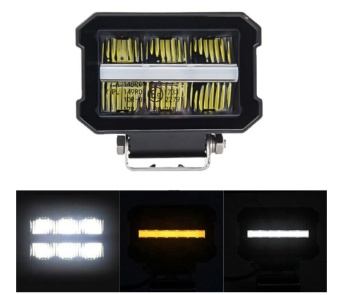 proiector led offroad 45W cu poziție albă și galbenă pentru atv utv jeep [2]