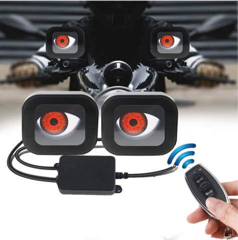 Led Bar Offroad - Proiectoare LED Devil Eyes cu telecomanda 6 modele selectabile  2 inch, Proiector led