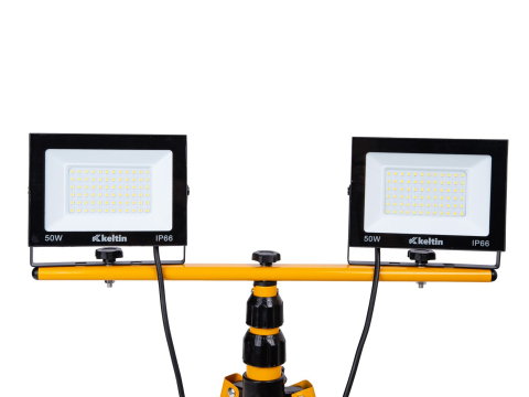 Proiector LED 2x50W cu trepied telescopic  culoare alb neutru 4500K [2]