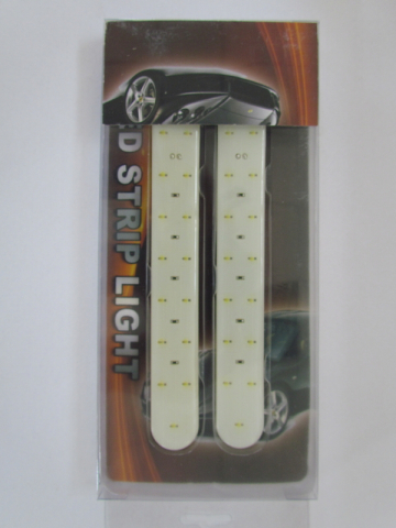 Iluminare interioara - Set 2 Bucati Banda led 15.5cm cu banda dublu adeziva, montaj pe plafon , bara rollcage, Lumini de zi DRL