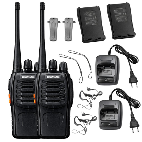 Statie Comunicatie - Set 2 Stații Radio Baofeng BF-888S 1500mAh fata