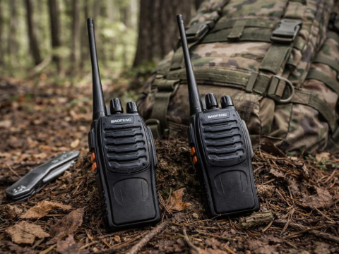 Set 2 Stații Radio Baofeng BF-888S 1500mAh fata [3]