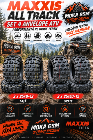 Anvelope atv, utv - Set 4 Anvelope ATV Maxxis All Track 25x8-12 + 25x10-12