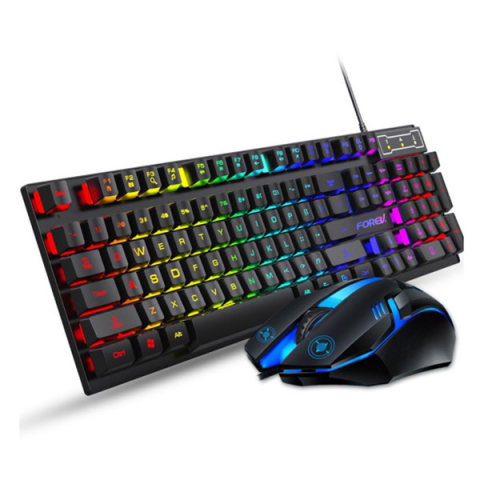 Set  Kit Mouse cu Tastatura Forev Keyboard + mouse pc Black FV-Q305S Gaming [4]