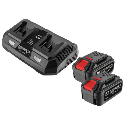 Acumulatori, baterie bormasina - Set 2x Acumulator 4Ah cu Incarcator dublu  GRAPHITE