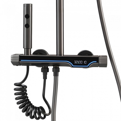 HOME - Set de duș smart, iHunt C56, Display LED, afișaj digital, 4 moduri de curgere, ajustabil/ panou dus