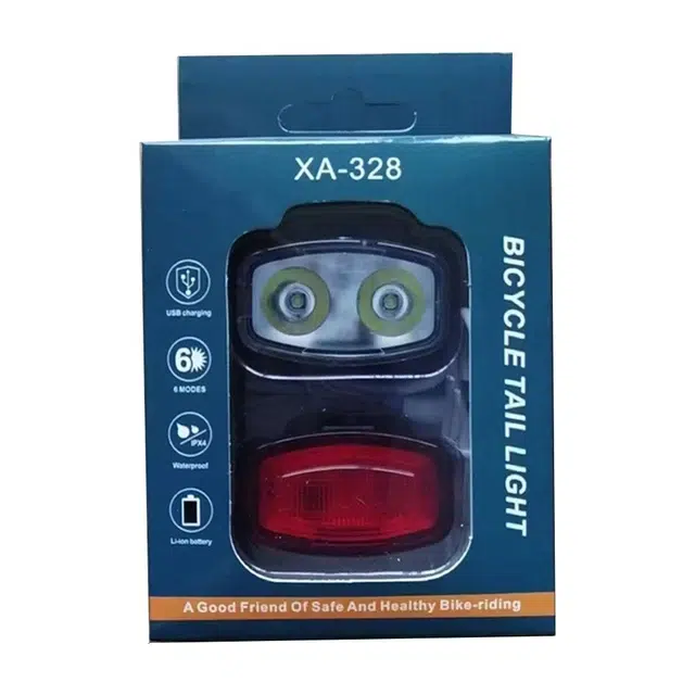 Lanterne - Set Far și Stop Bicicletă LED cu Încărcare USB Reîncărcabil