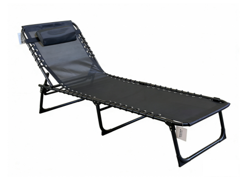 Accesorii piscina - Sezlong pliabil reglabil piscina gradina 189x58 cm negru