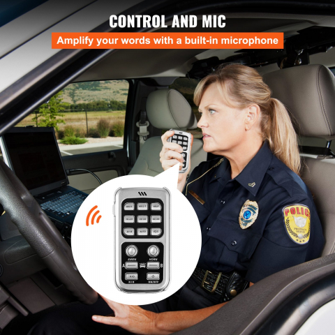 Sirena 12V 200W 18 melodii cu microfon profesională [3]