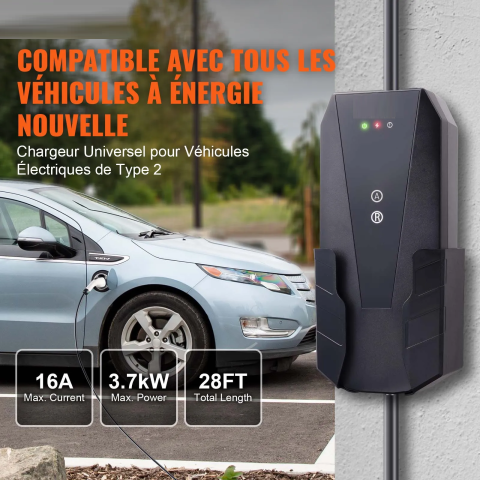 Statie de incarcare masini electrice EV POWER 3.7KW 16A Black, cu aplicatie telefon [1]