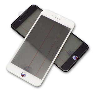 Piese si Componente GSM - Sticla Geam cu rama Oca si polarizator pentru Iphone 7 Alb