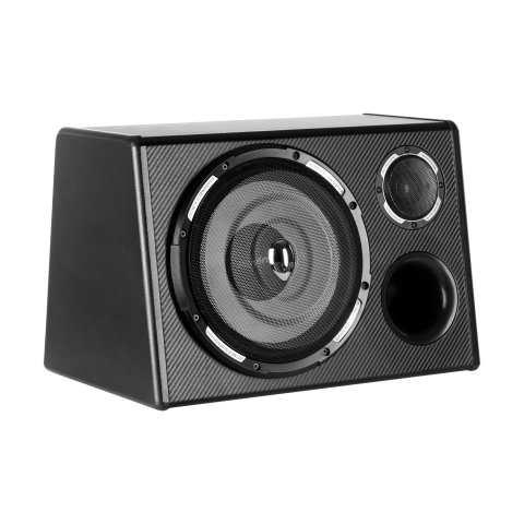 Subwoofer Auto Activ Peiying PY250QA 10 Inch 200W cu Amplificator Încorporat și Incintă Bass Reflex [1]