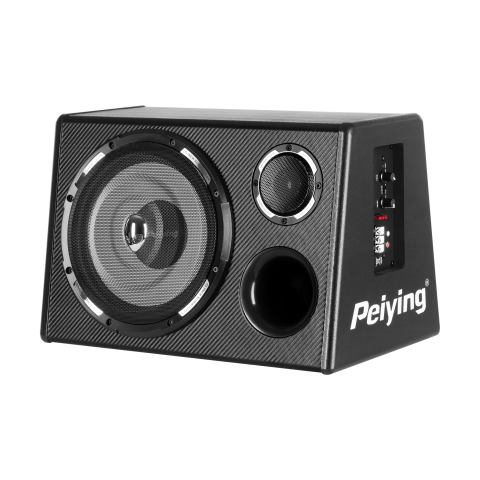 Subwoofere Active - Subwoofer Auto Activ Peiying PY250QA 10 Inch 200W cu Amplificator Încorporat și Incintă Bass Reflex