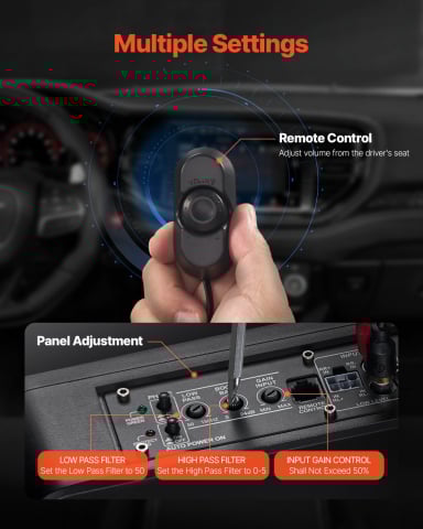 Subwoofer auto sub scaun 8" 400W, Subwoofer auto activ cu amplificator incorporat 400w [3]