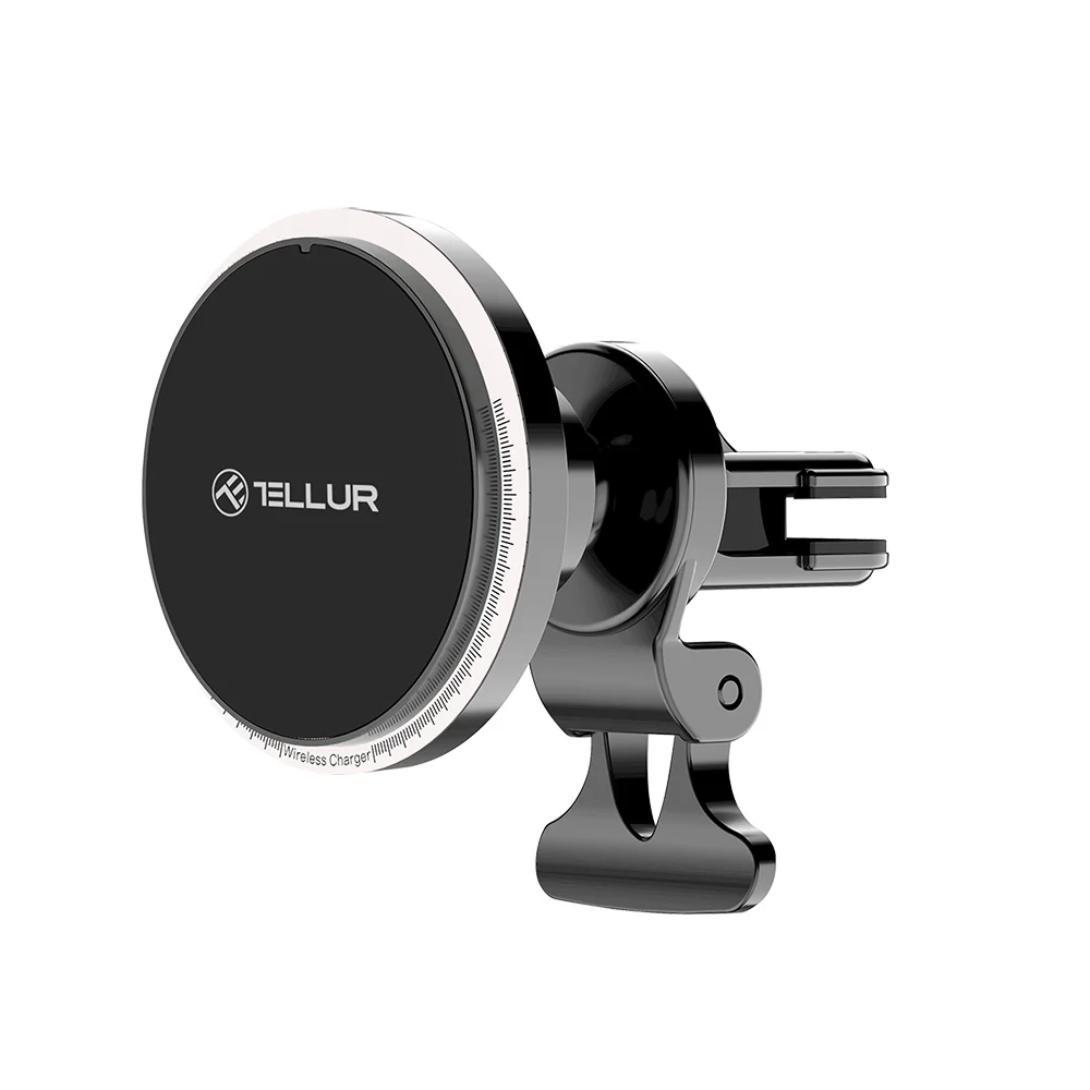 Suport Auto iPhone MagSafe cu incarcare Wireless 15W, Negru [1]