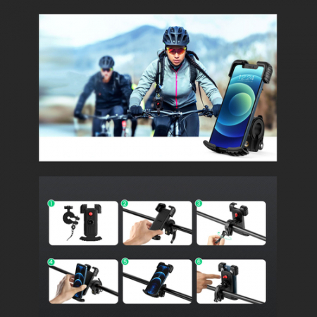 Suport Telefon bicicleta / Suport telefon ATV Ugreen Black [6]