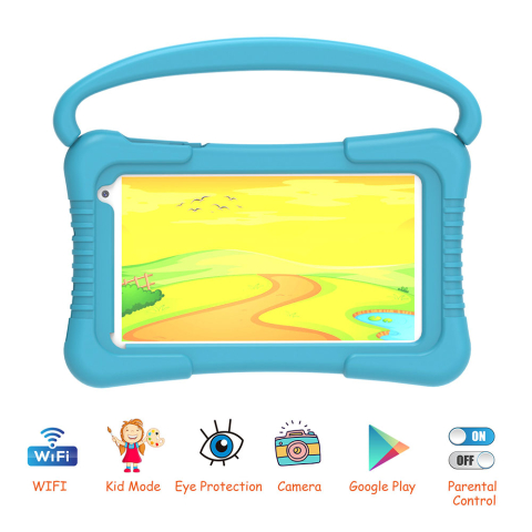 Tabletă pentru Copii Q2K 7 inch, Android 11, 2GB RAM, 32GB, WiFi, 3000mAh, Albastră [3]