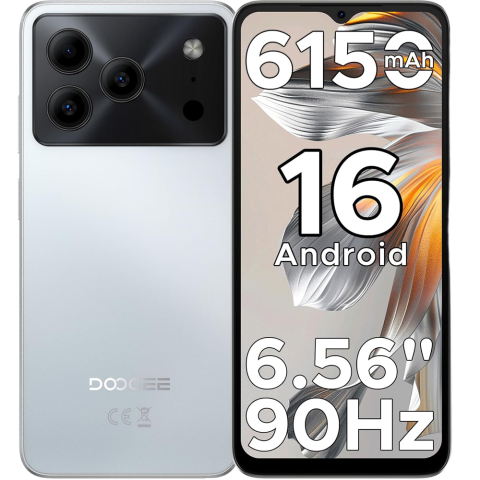 DOOGEE - Telefon Doogee Note 56 4G, 6.56-inch IPS 90Hz 64GB 6150mAh Android 16 silver