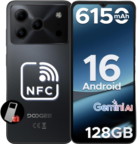 DOOGEE - Telefon Doogee Note 56 Pro 4G Octa-Core 6.56-inch IPS 90Hz 4GB RAM/128GB NFC 6150mAh Android 16 negru