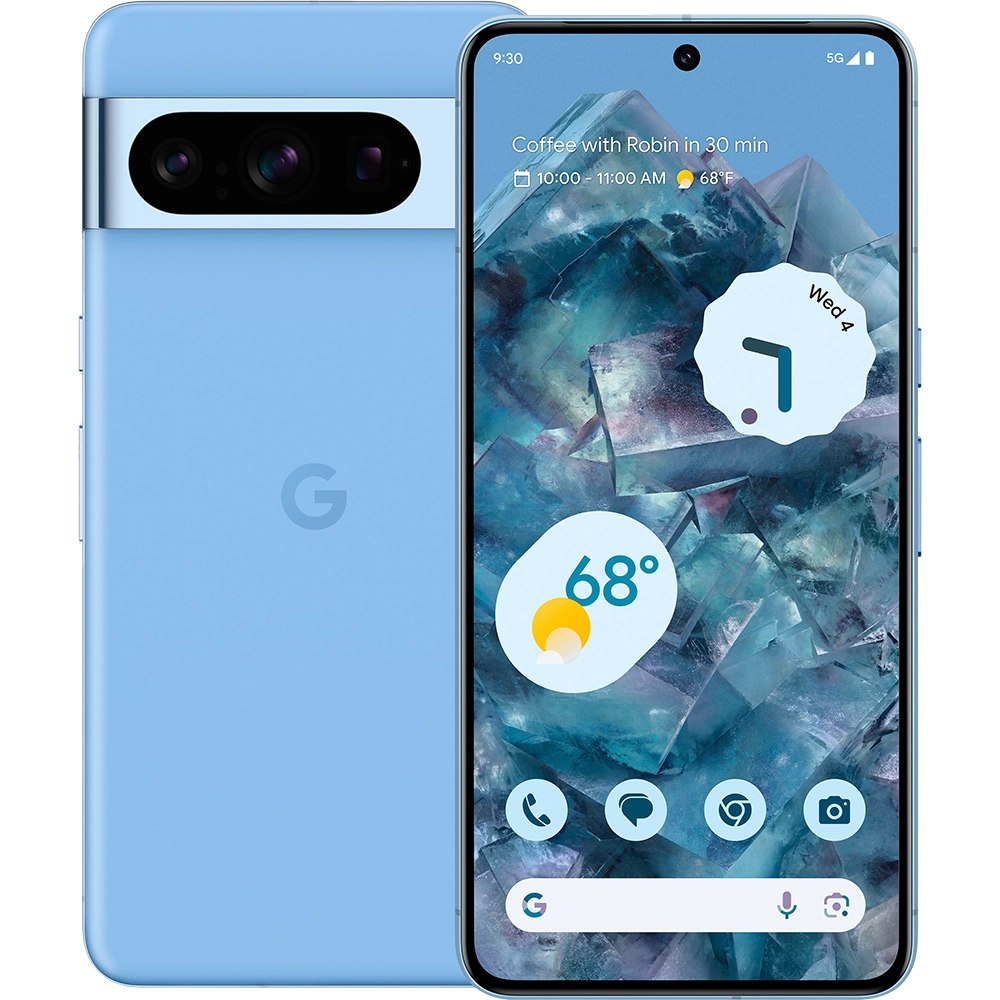 Telefoane Mobile - Resigilat Telefon GOOGLE Pixel 8 Pro Dual (Sim+eSim) 256GB 5G Albastru Bay 12GB RAM
