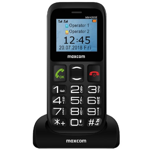 Telefoane Mobile - Telefon MaxCom Comfort MM426 SE 2G, Black, Dual SIM  Black / Telefon Taste MM426 / Telefon Seniori batrani