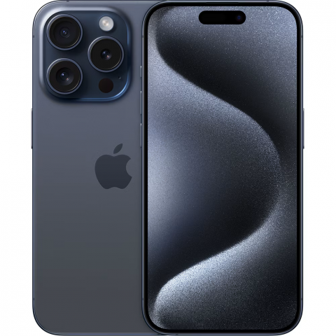 Samsung - Telefon mobil Apple iPhone 15 Pro, 128GB, 5G, Blue Titanium