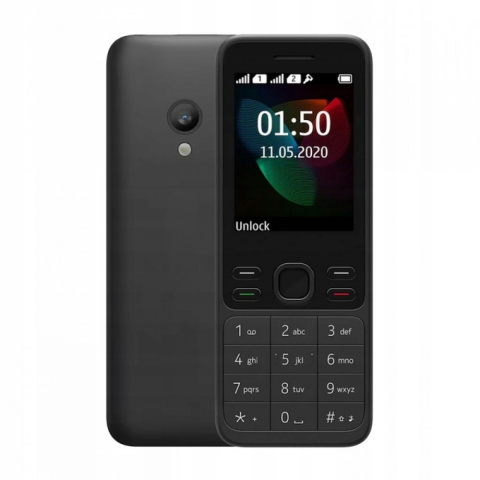 Nokia - Telefon Dual SIM 150 (2019) Negru cu Butoane pentru Seniori, Bluetooth și Radio FM