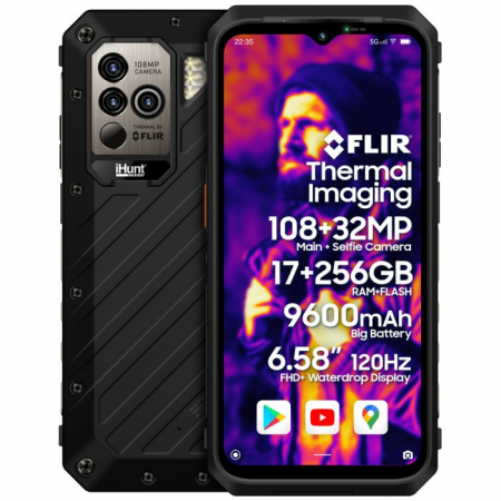 iHunt - RESIGILAT CA NOU Telefon Mobil iHunt Titan Thermal Tactics PRO 5G, CAMERA TERMALA
