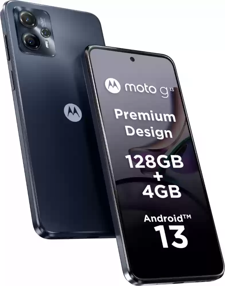 Telefoane Mobile - Telefon Motorola Moto g13, Dual SIM, 128GB, 4GB RAM, Matte Charcoal