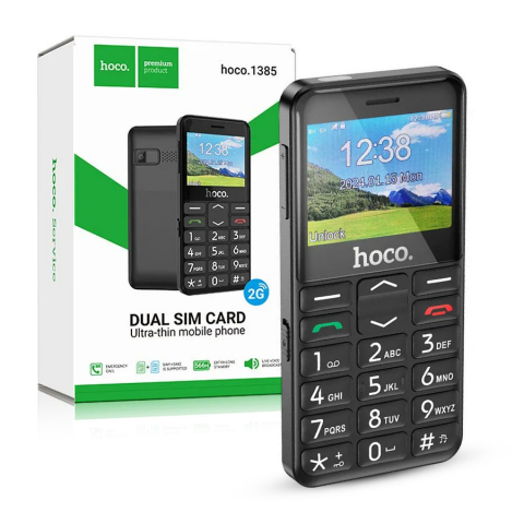 Hoco - Telefon mobil pentru seniori / batrani, taste mari Hoco, Retea 2g