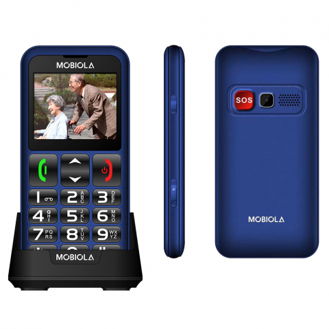 Telefon pentru seniori Mobiola MB700 – taste mari, incarcare pe statie [0]