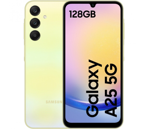 Samsung - Telefon mobil Samsung Galaxy A25 Dual SIM, 6GB RAM, 128GB, 5G, Yellow
