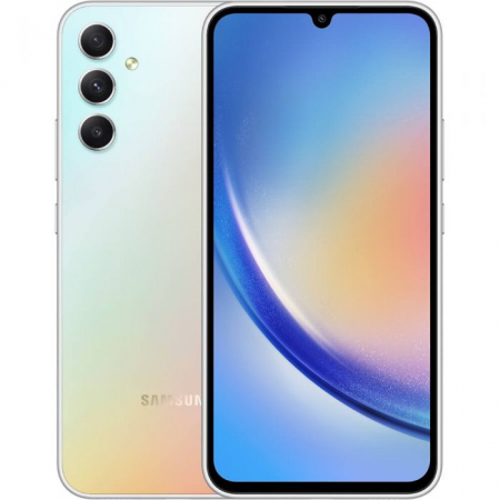 Telefoane Mobile - Telefon mobil Samsung Galaxy A34, Dual SIM, 6GB RAM, 128GB, 5G, Awesome Silver