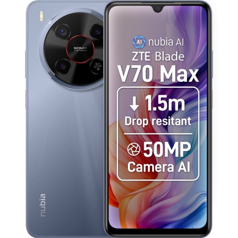 ZTE - Telefon mobil ZTE Blade V70 Max, Dual SIM, 4GB, 128GB, 4G, Galactic Gray