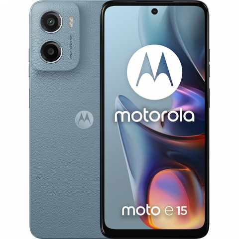 Telefoane Mobile - Telefon Motorola moto e15, Octa Core 2.0 GHz, 64 GB + 2 GB RAM, LTE, Dual SIM, Blue